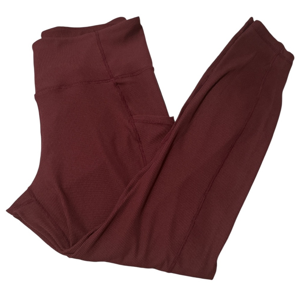 Lukka Lux Burgundy Ribbed Leggings